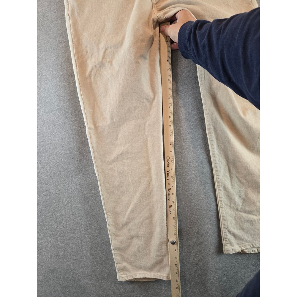 Loro Piana Quarona Pants Mens 36 Beige Italian Cotton Stretch 5 Pocket Trousers - Picture 14 of 15